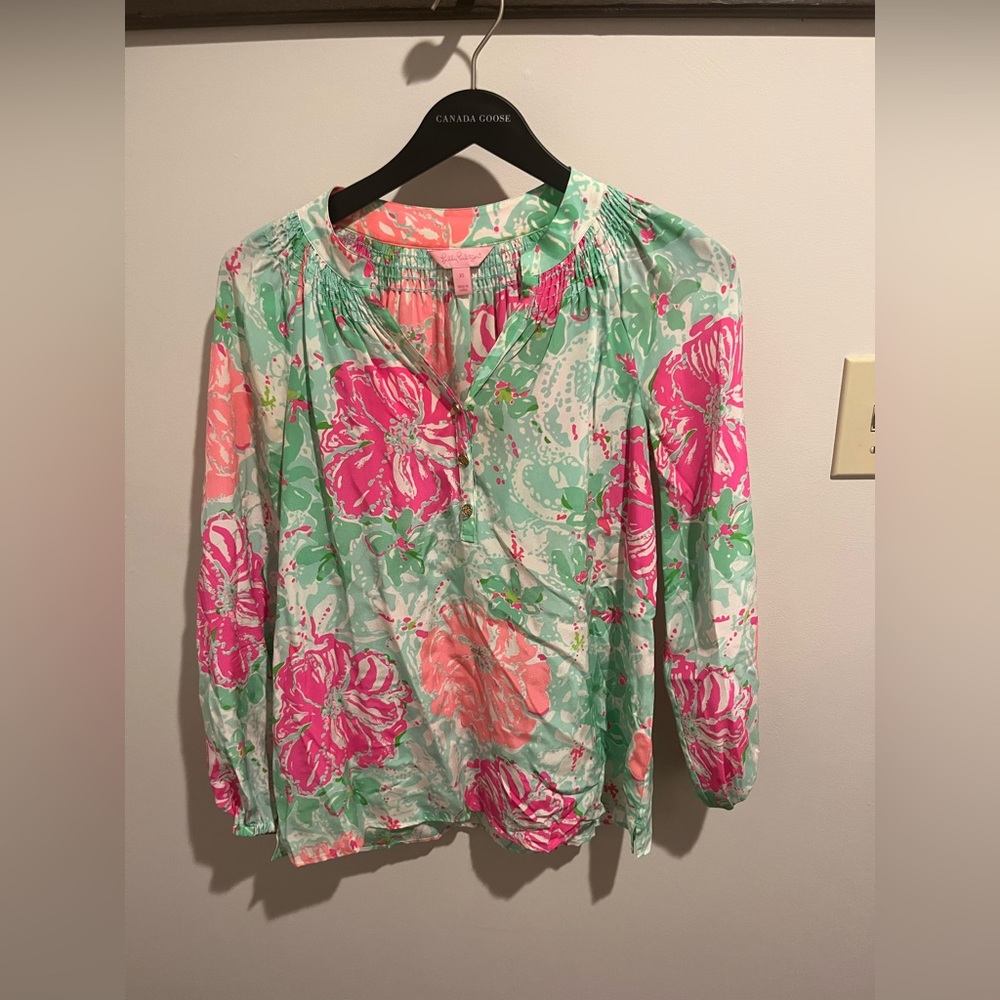 Lilly Pulitzer 100% silk blouse